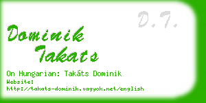 dominik takats business card